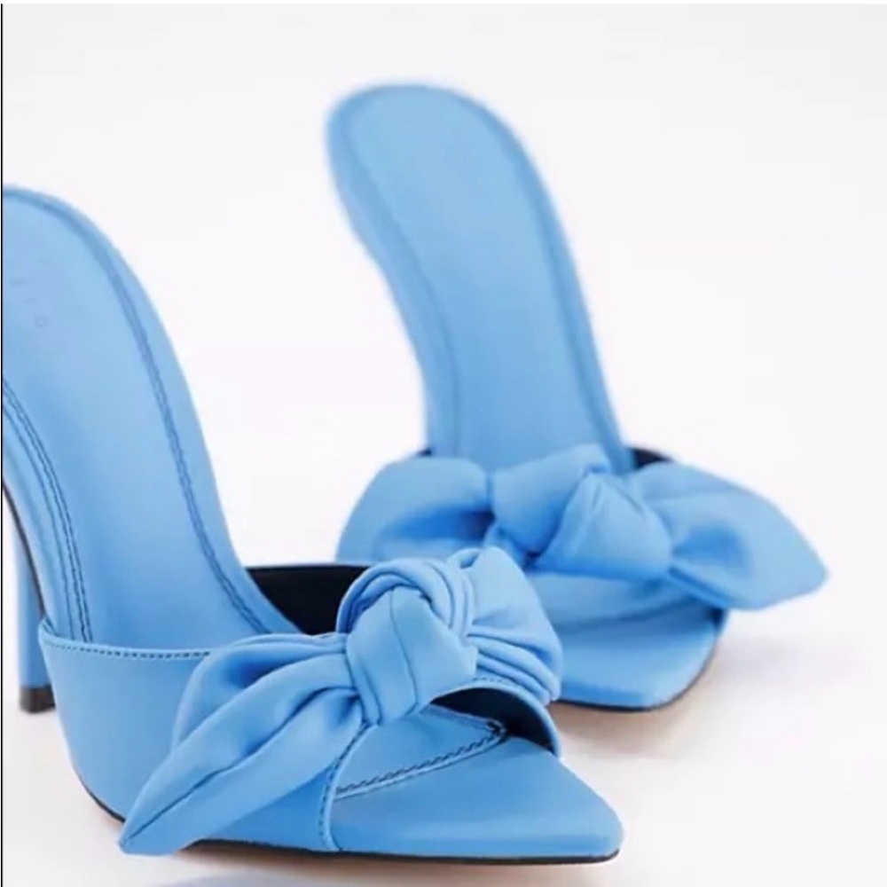 ASOS Blue Bow Detail Heels